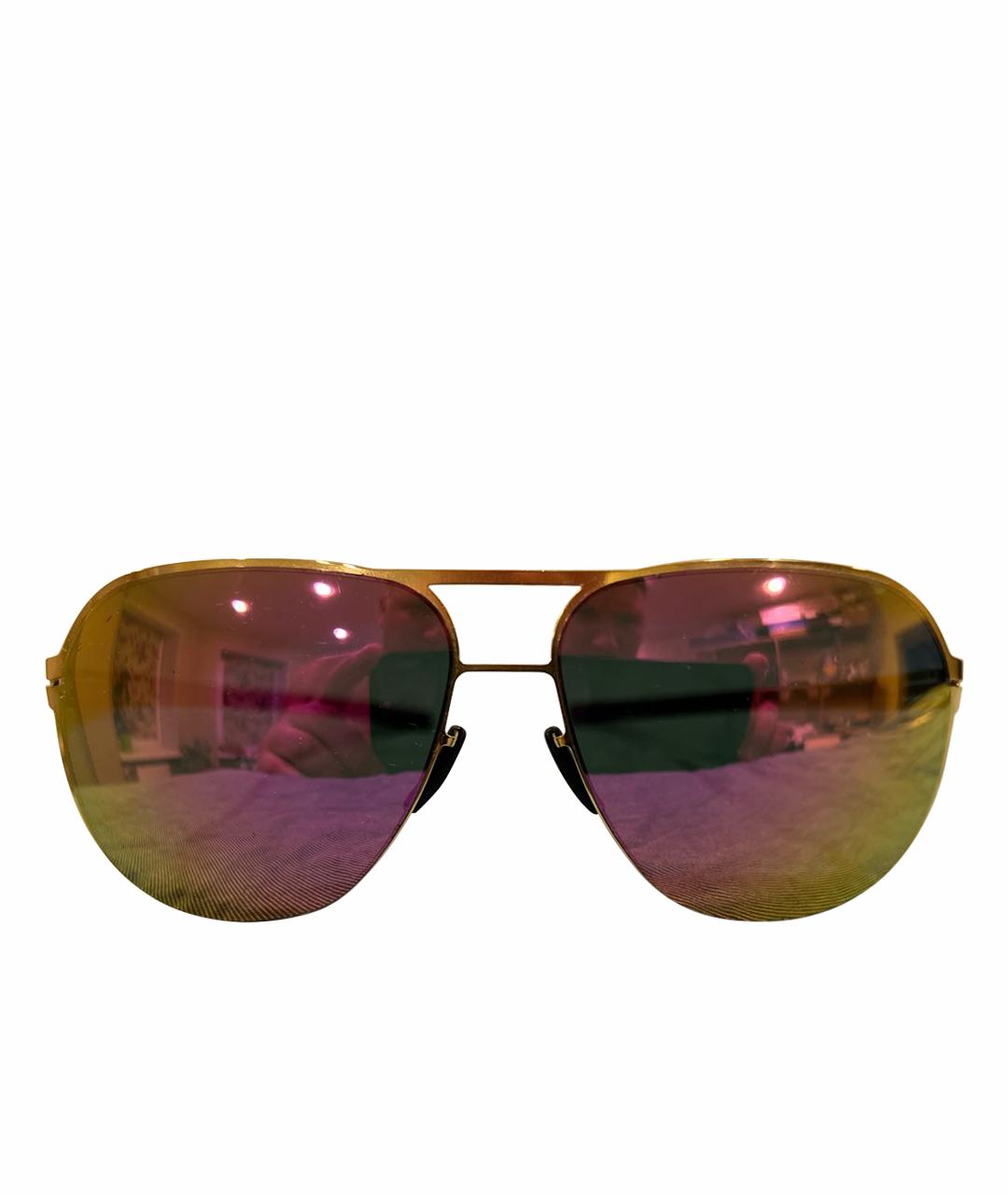 ICBERLIN Золотые металлические солнцезащитные очки, фото 1
