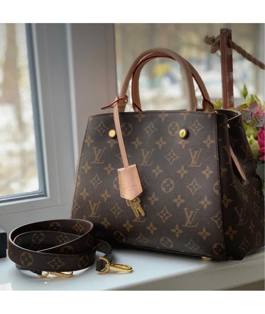 LOUIS VUITTON PRE-OWNED Коричневая сумка через плечо, фото 3