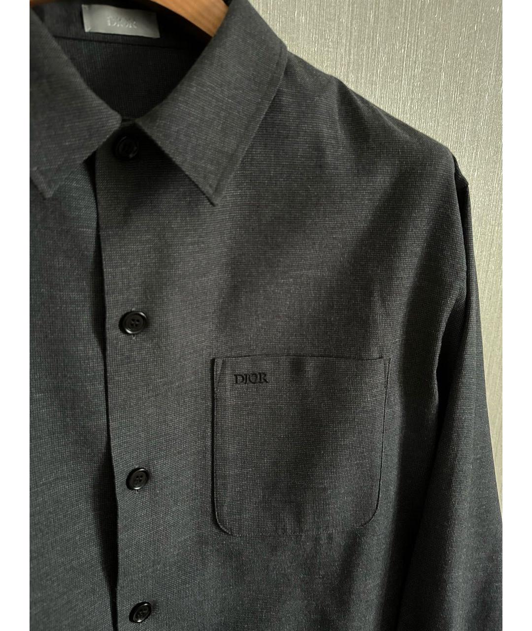 CHRISTIAN DIOR PRE-OWNED Антрацитовая кэжуал рубашка, фото 3