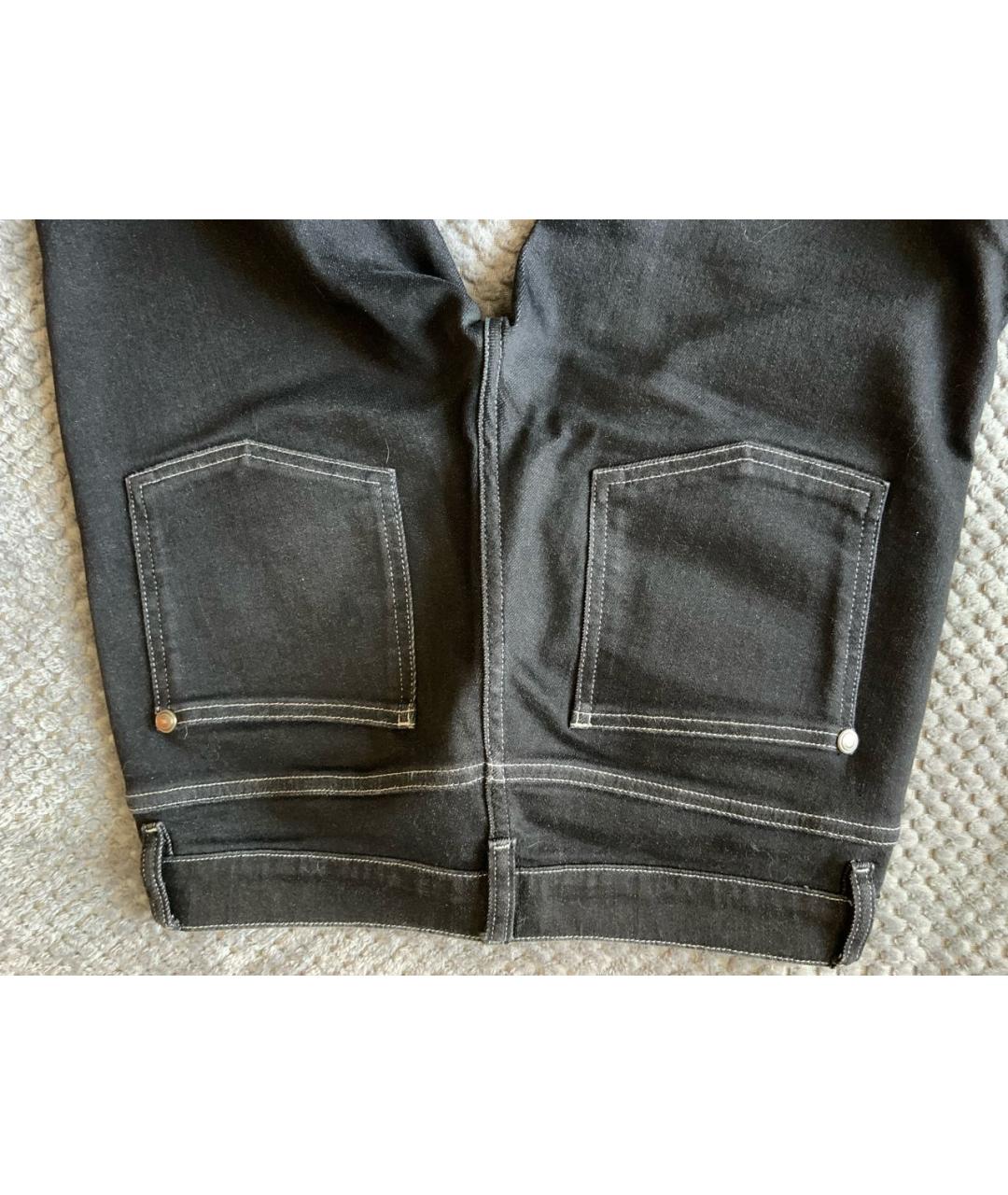 CHANEL PRE-OWNED Черные хлопковые прямые джинсы, фото 2