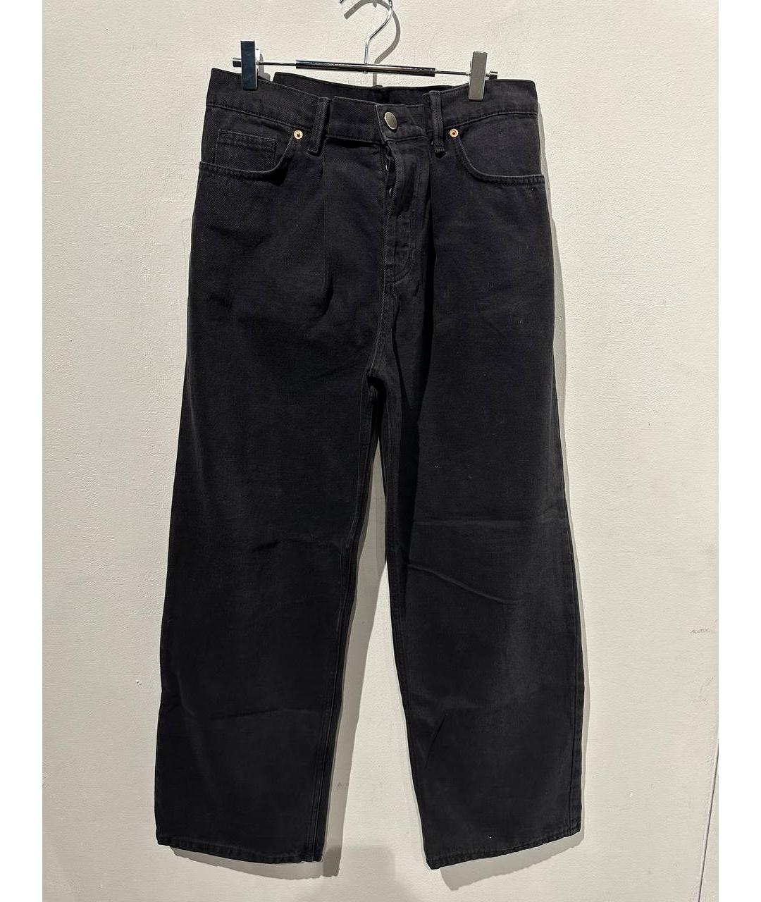 RAEY Черные хлопковые прямые джинсы, фото 5