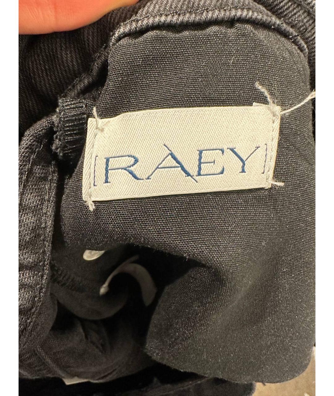 RAEY Черные хлопковые прямые джинсы, фото 3