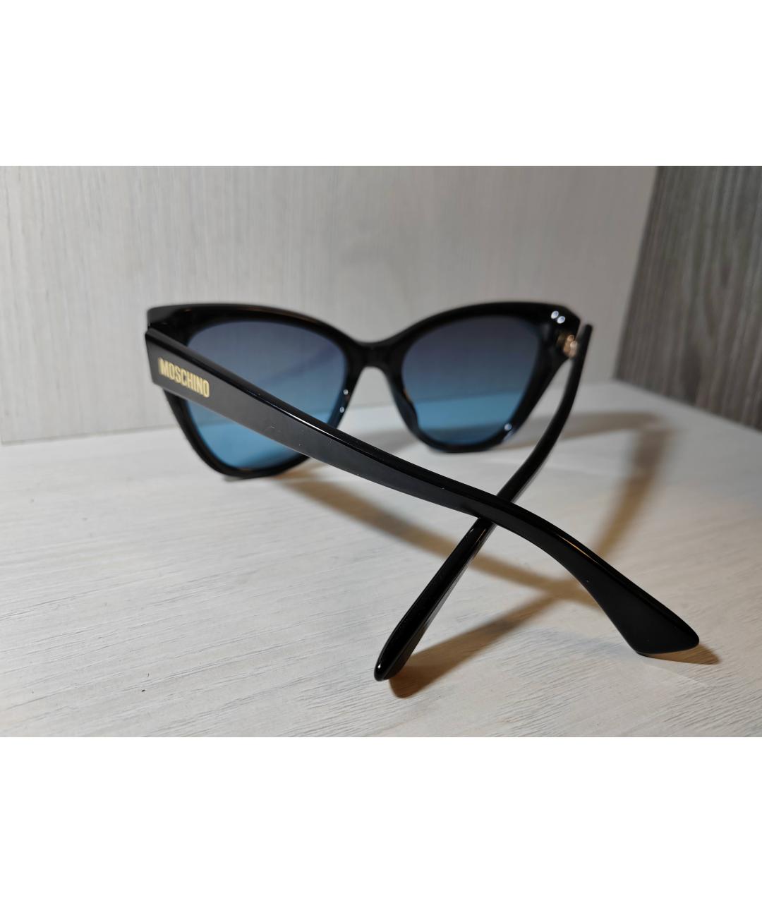 MOSCHINO Черные пластиковые солнцезащитные очки, фото 4