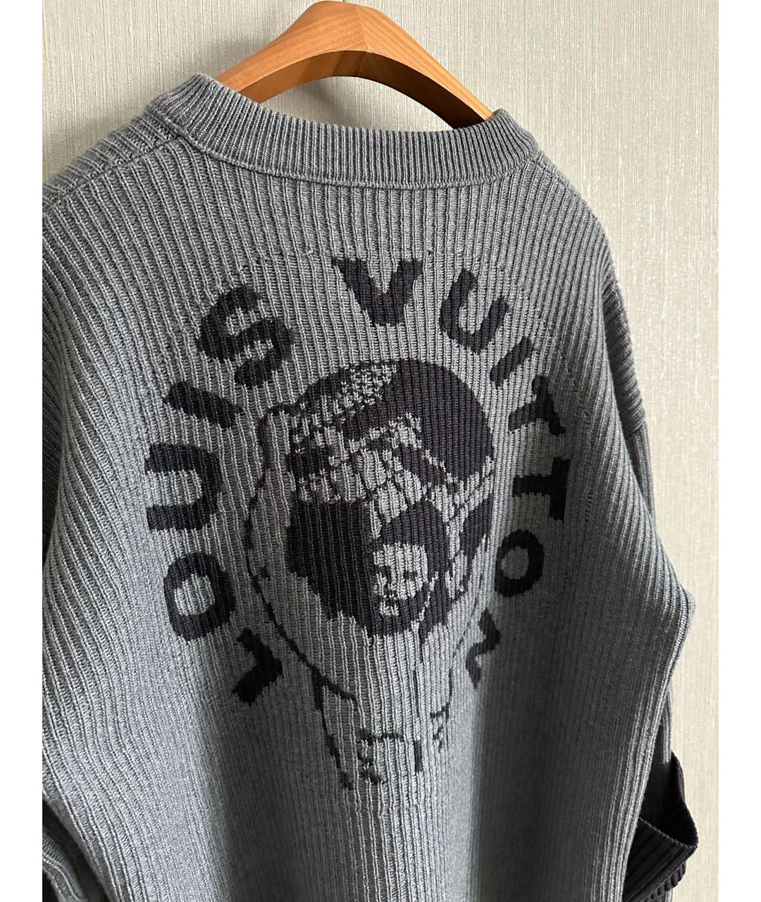 LOUIS VUITTON PRE-OWNED Серый шерстяной джемпер / свитер, фото 3
