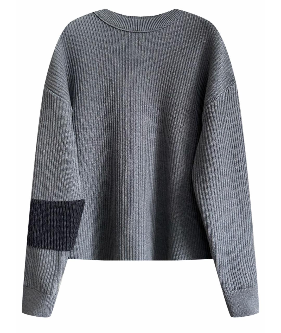 LOUIS VUITTON PRE-OWNED Серый шерстяной джемпер / свитер, фото 1