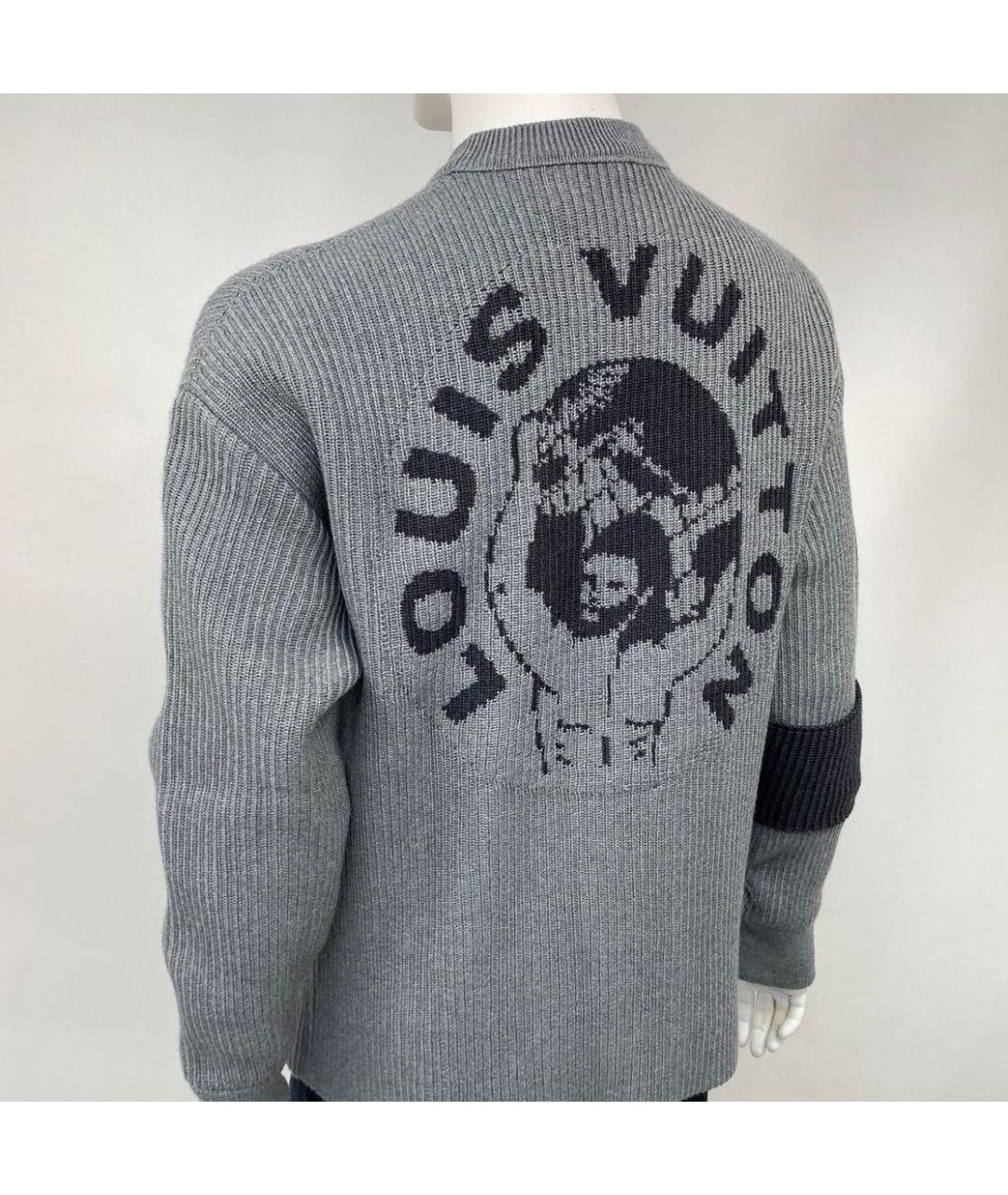 LOUIS VUITTON PRE-OWNED Серый шерстяной джемпер / свитер, фото 6
