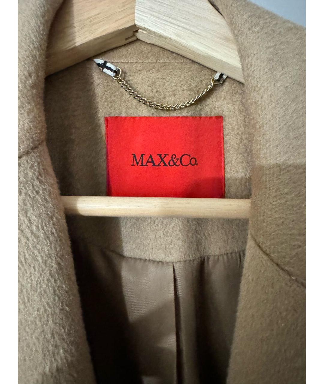 MAX&CO Бежевое шерстяное пальто, фото 3