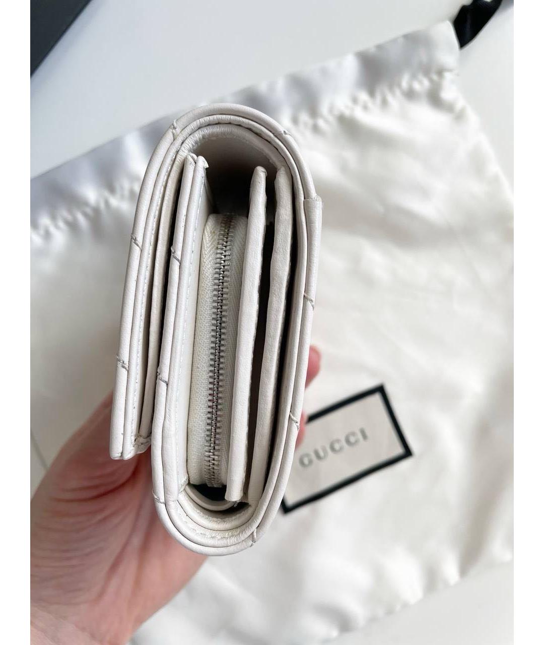 GUCCI Белый кожаный кошелек, фото 7