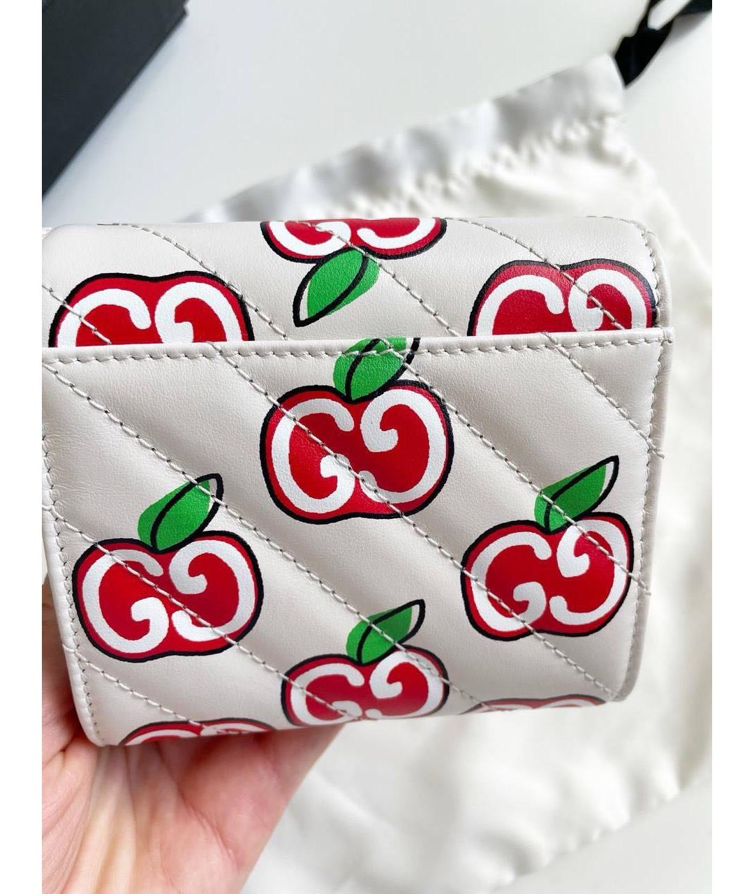 GUCCI Белый кожаный кошелек, фото 3