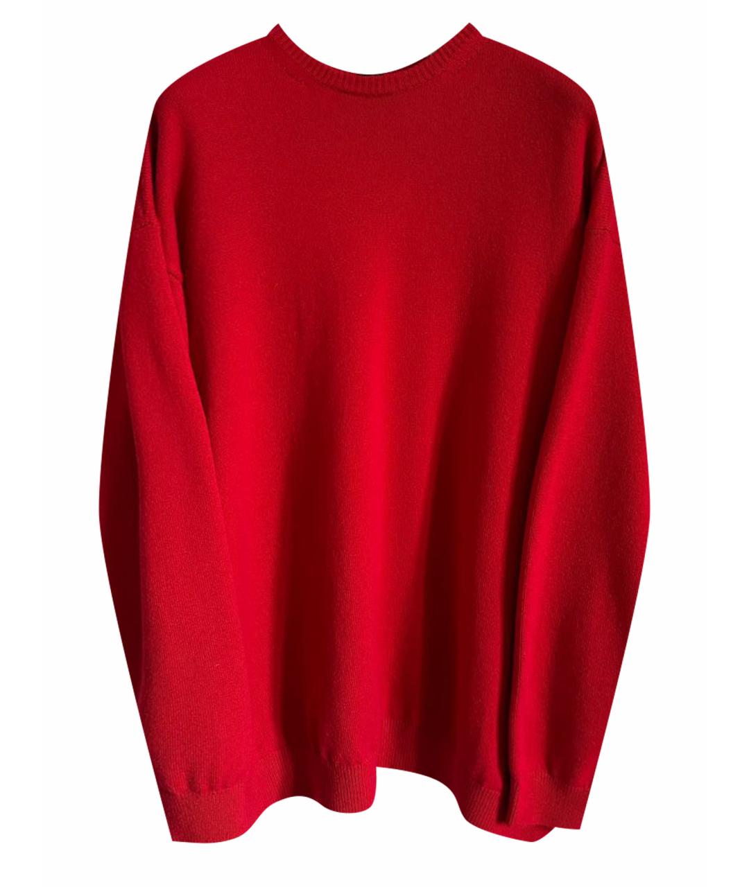 BALENCIAGA Красный кашемировый джемпер / свитер, фото 1