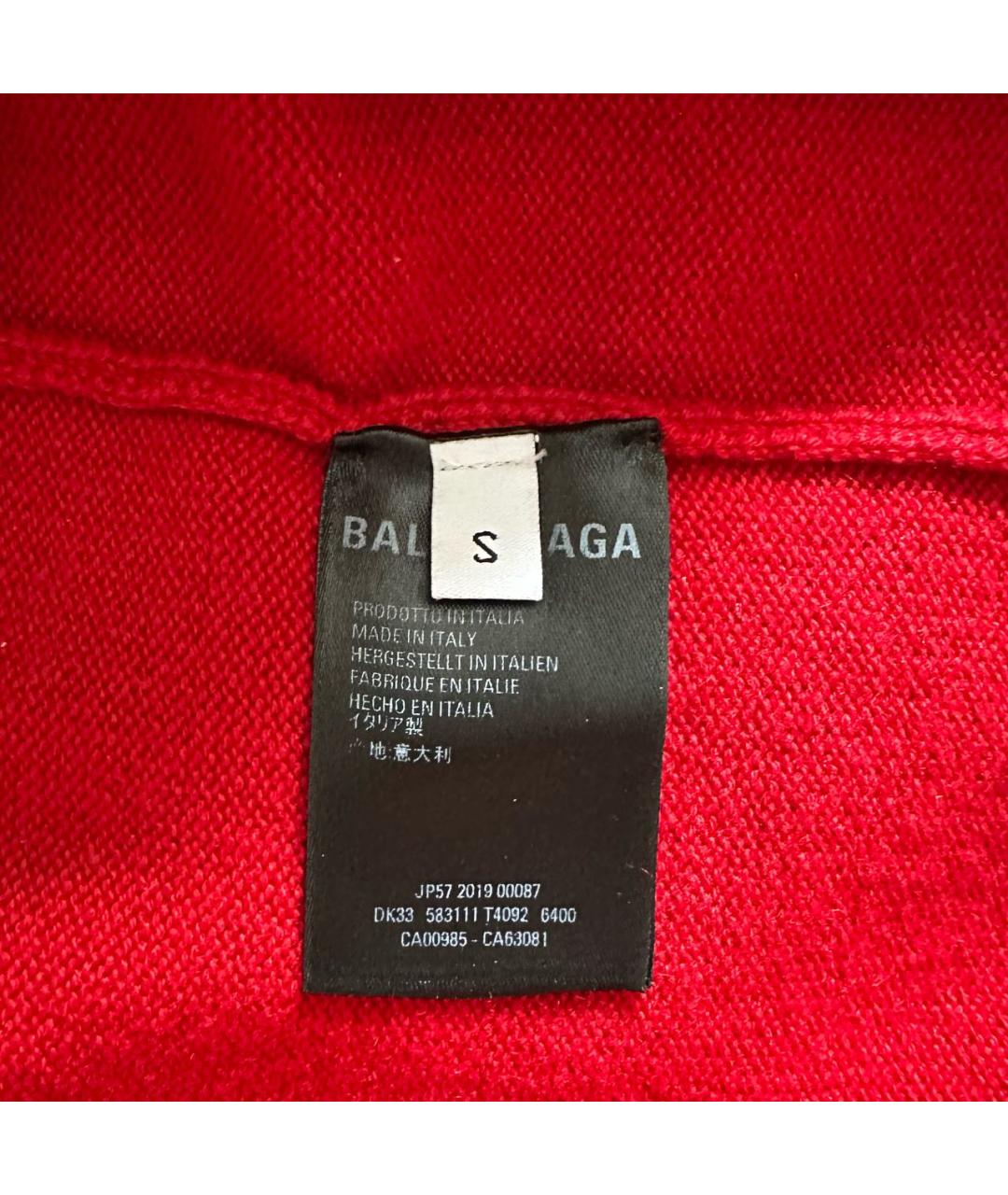 BALENCIAGA Красный кашемировый джемпер / свитер, фото 5