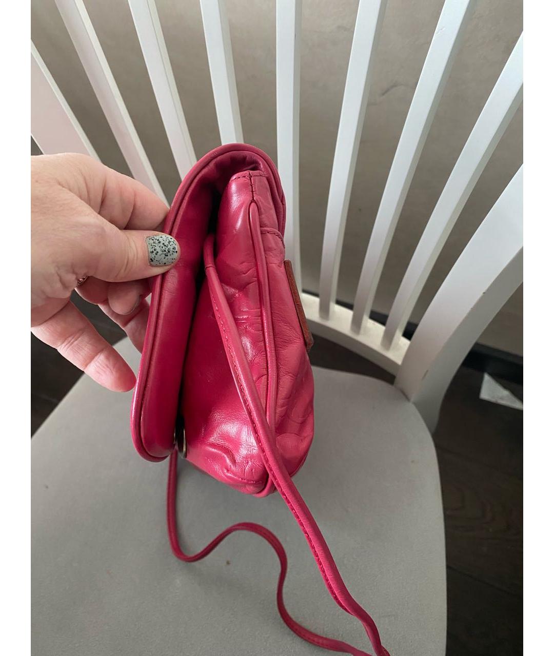 VIVIENNE WESTWOOD Розовая кожаная сумка через плечо, фото 3