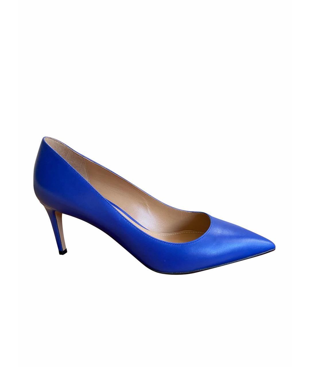 BALLY Синие кожаные туфли, фото 1