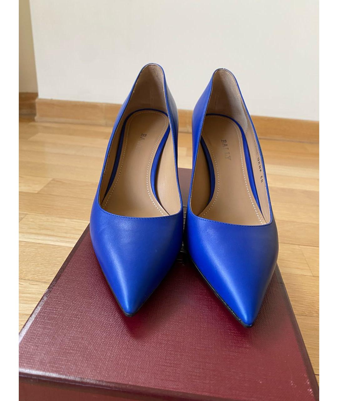 BALLY Синие кожаные туфли, фото 2