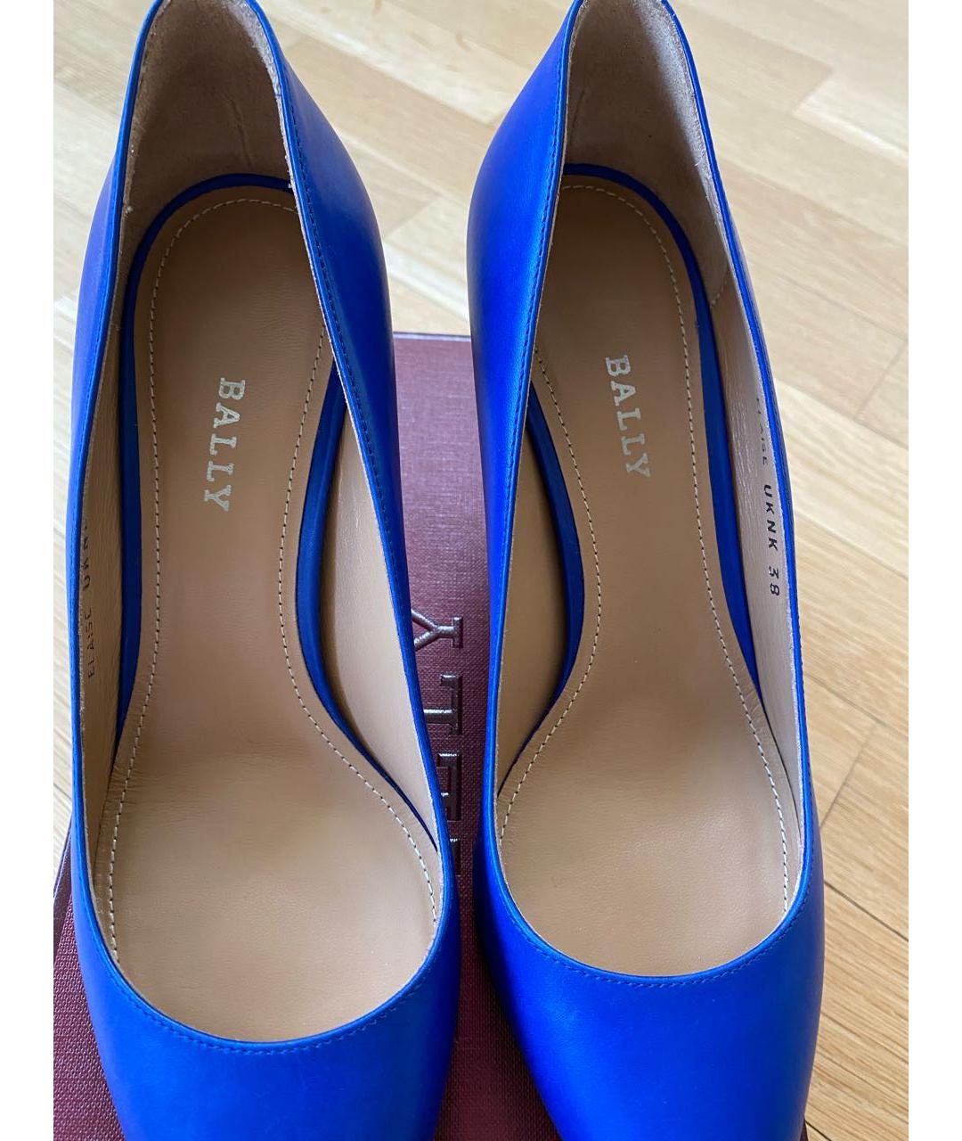 BALLY Синие кожаные туфли, фото 3
