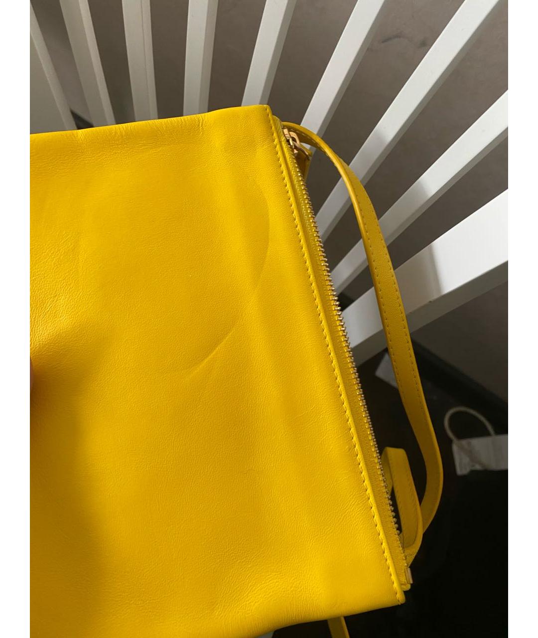 CELINE PRE-OWNED Желтая кожаная сумка через плечо, фото 7