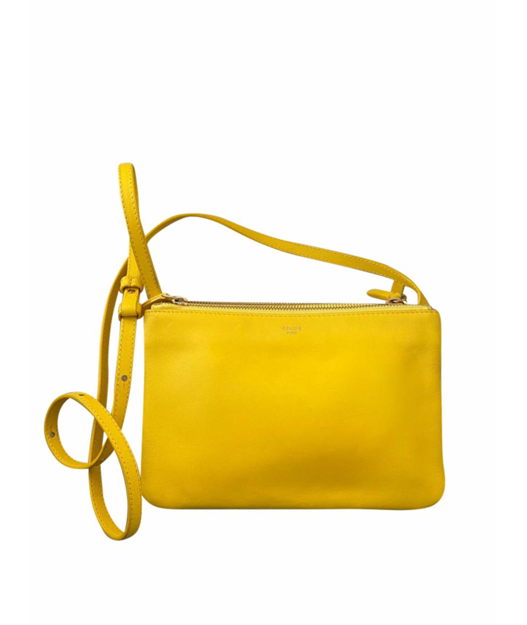 CELINE PRE-OWNED Желтая кожаная сумка через плечо, фото 1