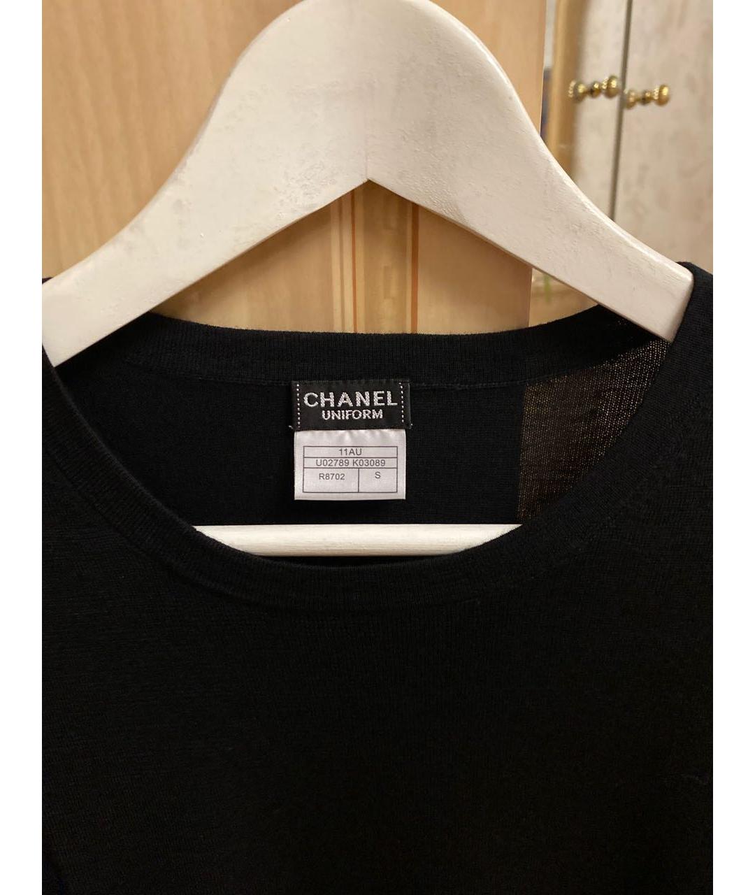 CHANEL PRE-OWNED Черный шерстяной джемпер / свитер, фото 3