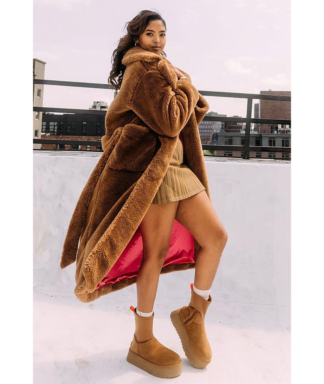 UGG AUSTRALIA Горчичные замшевые ботинки, фото 4