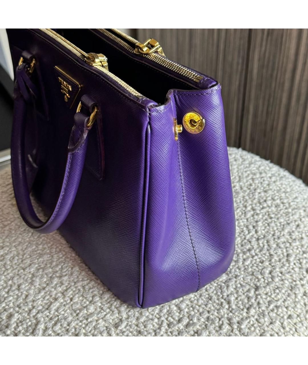 PRADA Фиолетовая кожаная сумка через плечо, фото 7