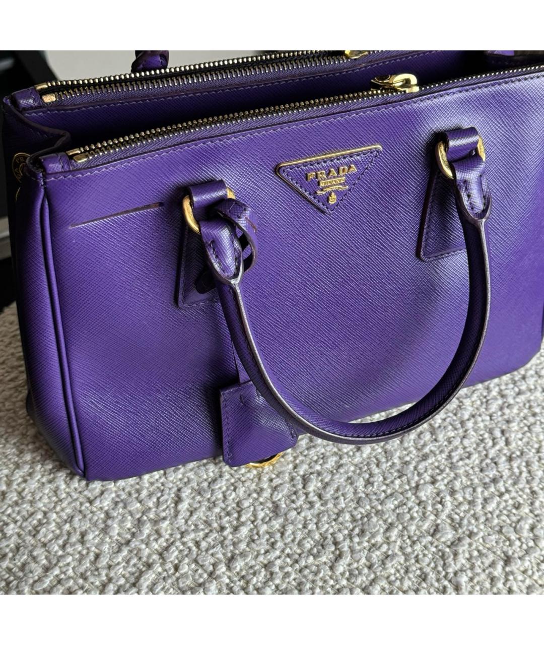 PRADA Фиолетовая кожаная сумка через плечо, фото 6