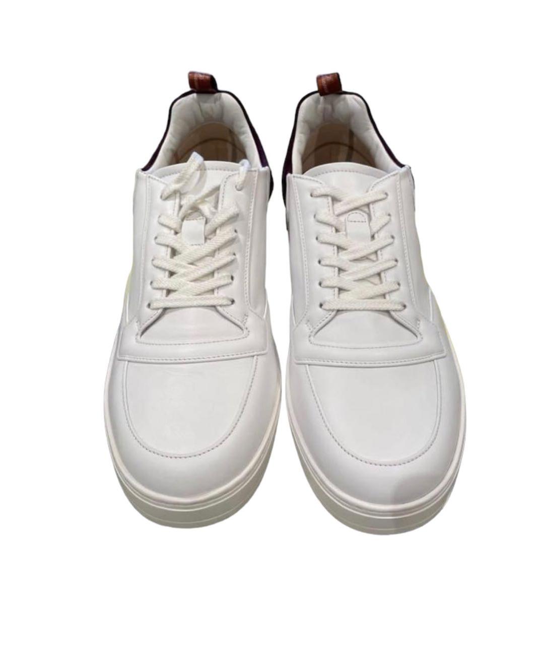 LORO PIANA Белые кожаные низкие кроссовки / кеды, фото 2