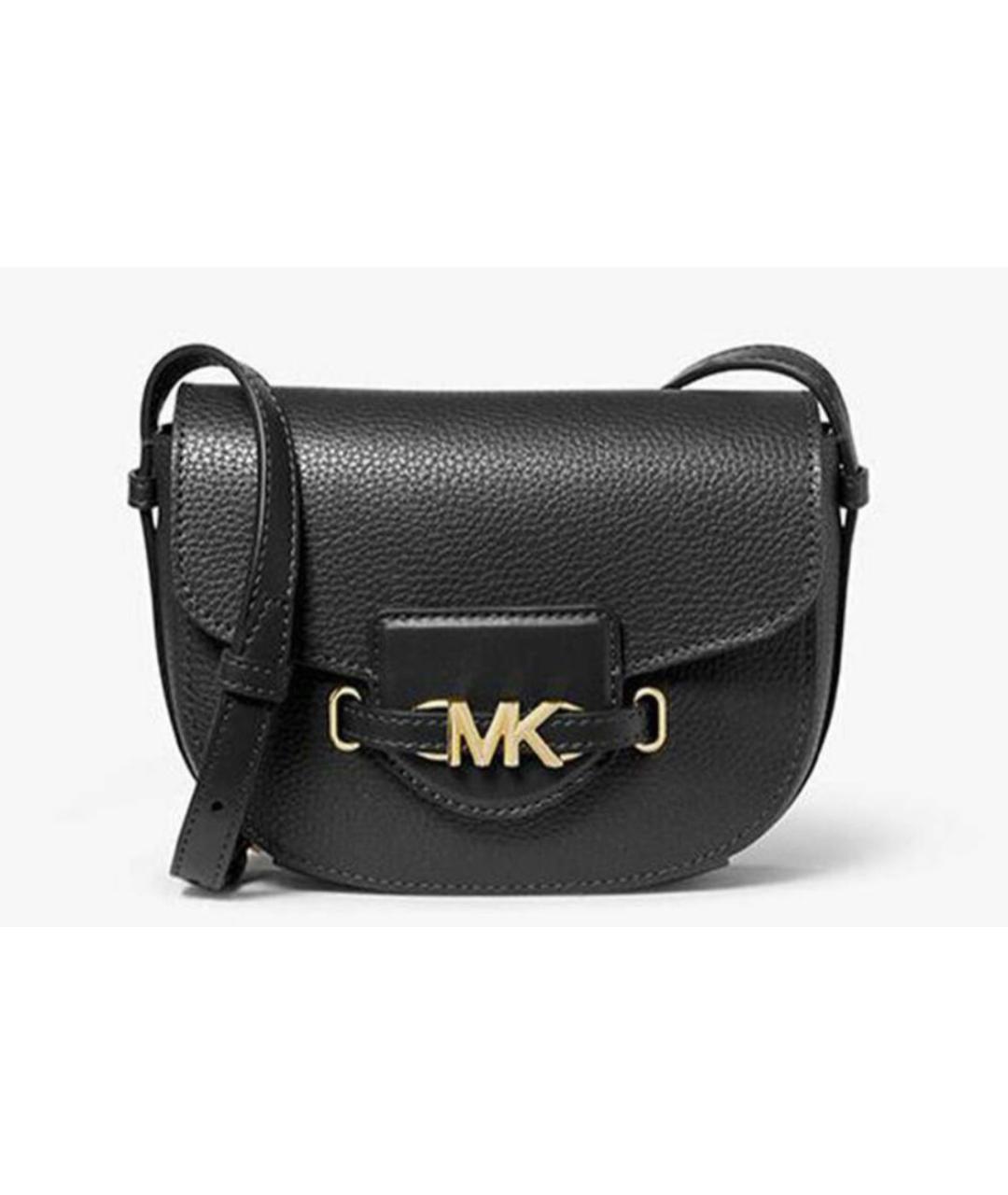 MICHAEL KORS Черная кожаная сумка через плечо, фото 7