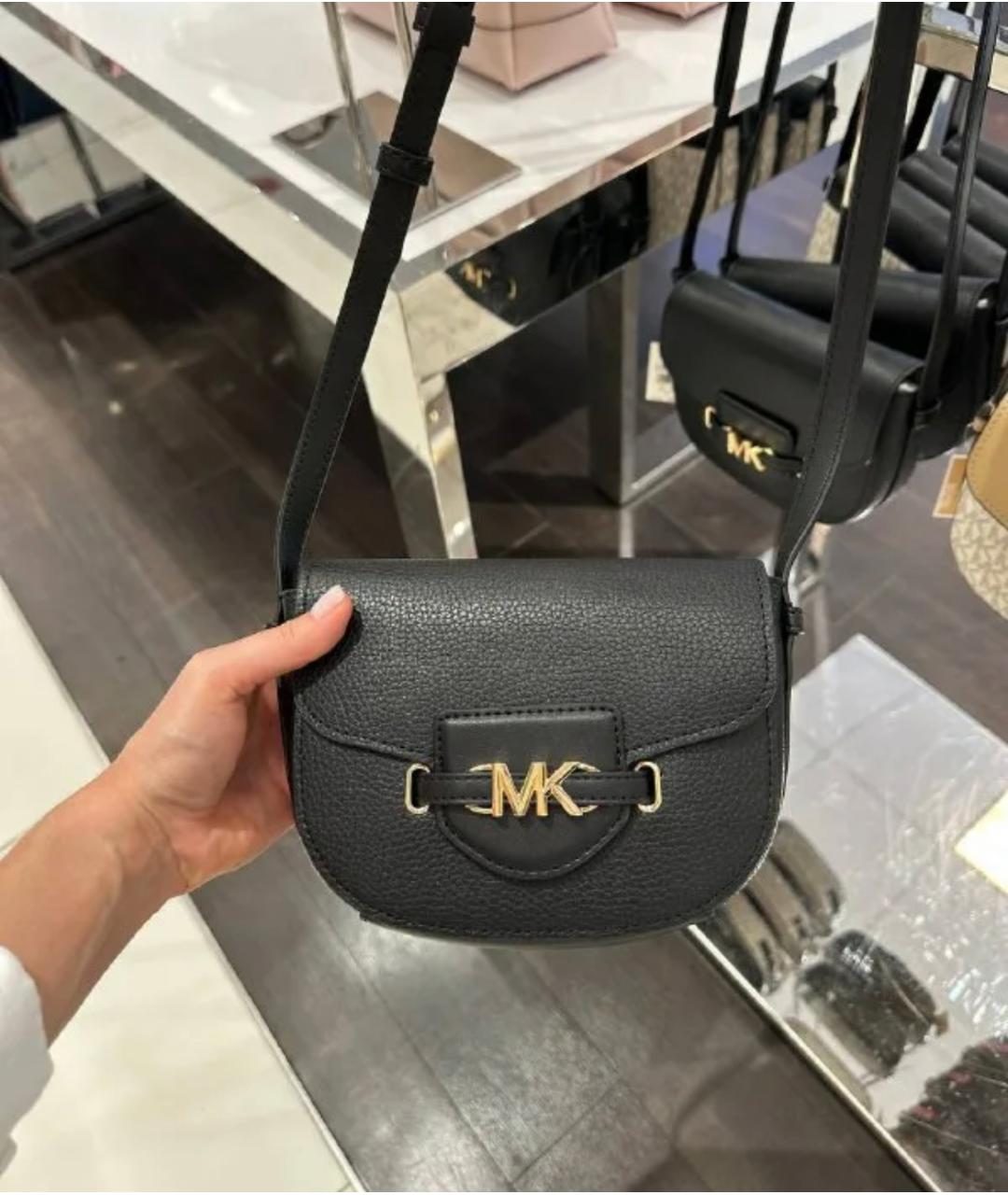 MICHAEL KORS Черная кожаная сумка через плечо, фото 3