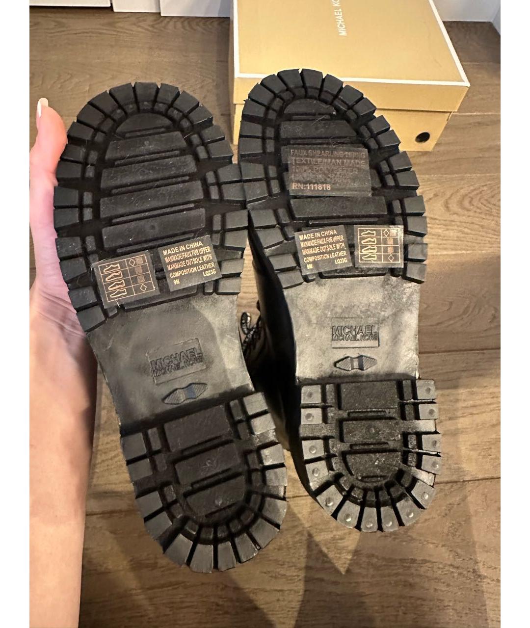 MICHAEL KORS Черные резиновые ботинки, фото 5