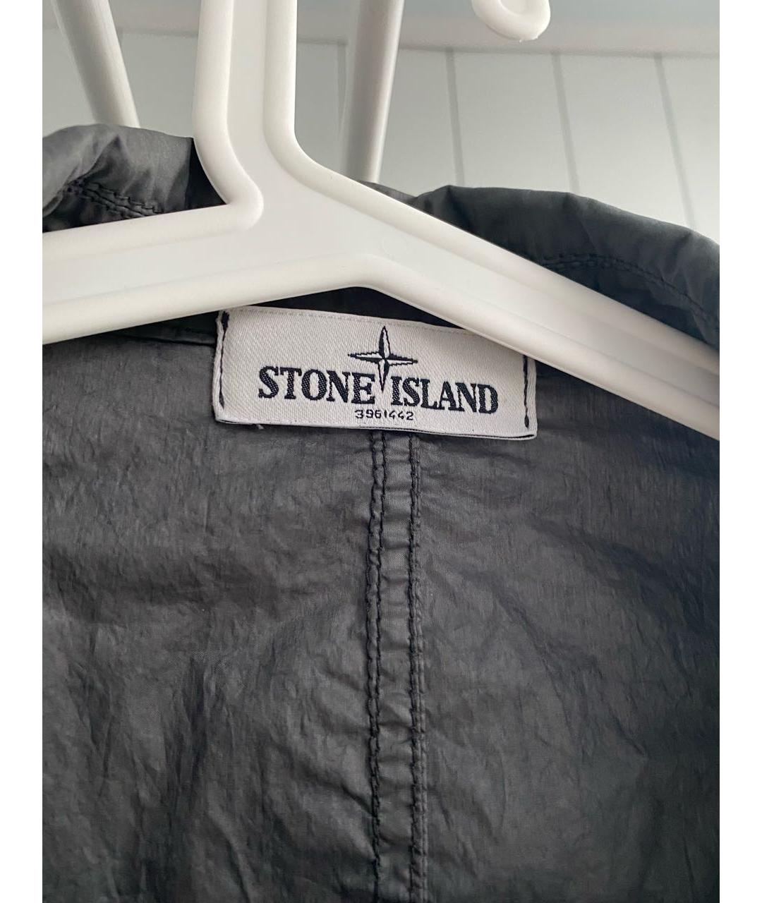 STONE ISLAND Серая полиуретановая куртка, фото 3