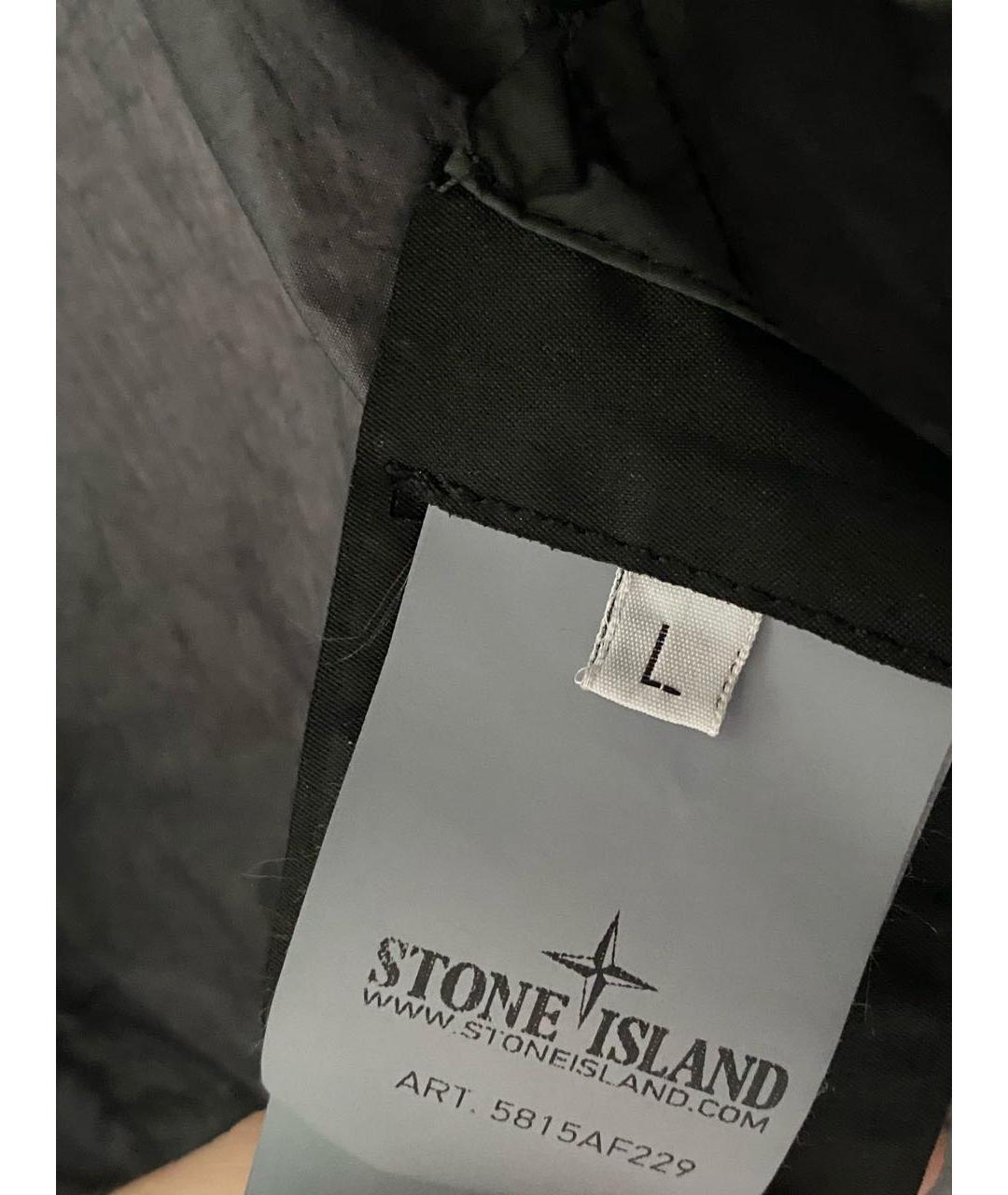 STONE ISLAND Серая полиуретановая куртка, фото 5