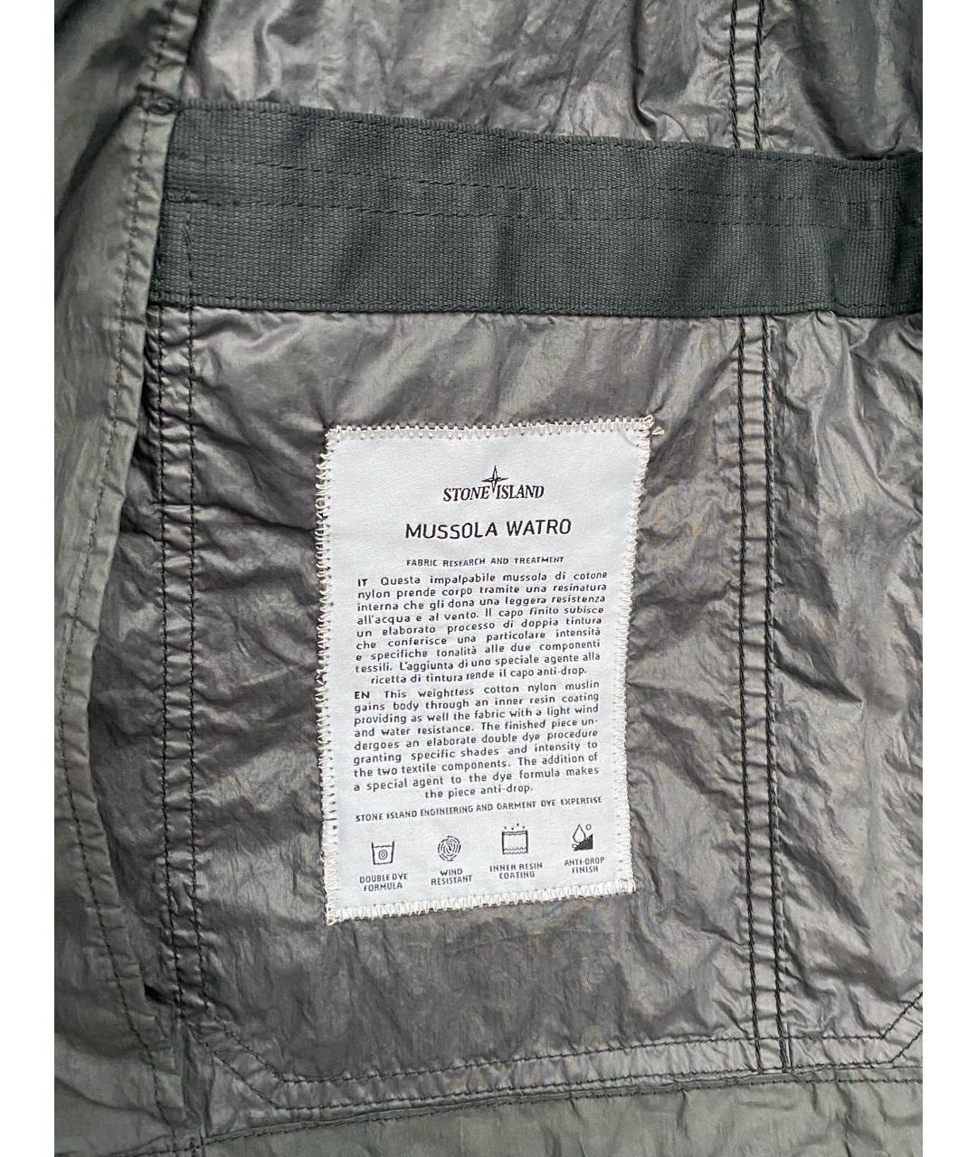 STONE ISLAND Серая полиуретановая куртка, фото 6