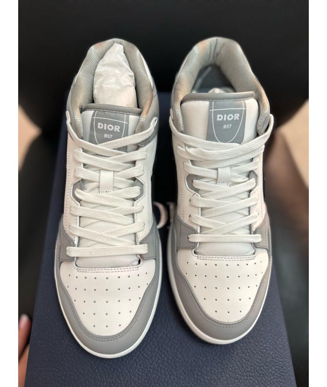 CHRISTIAN DIOR Белые кожаные высокие кроссовки / кеды, фото 2