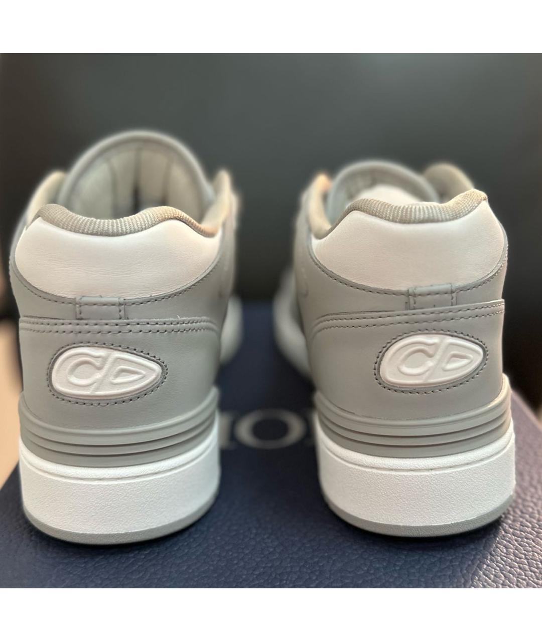 CHRISTIAN DIOR Белые кожаные высокие кроссовки / кеды, фото 3