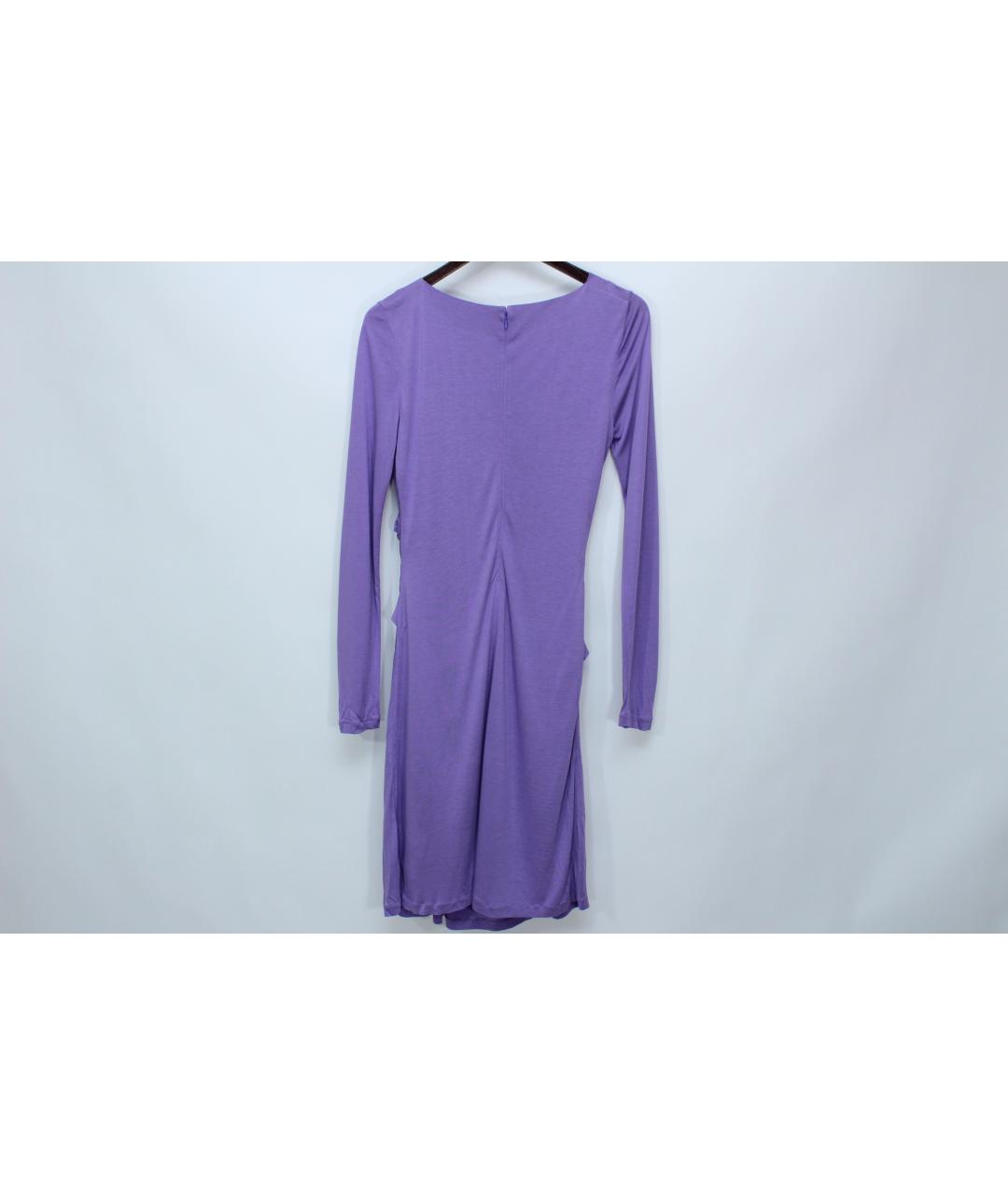 VERSACE Фиолетовое вискозное вечернее платье, фото 3