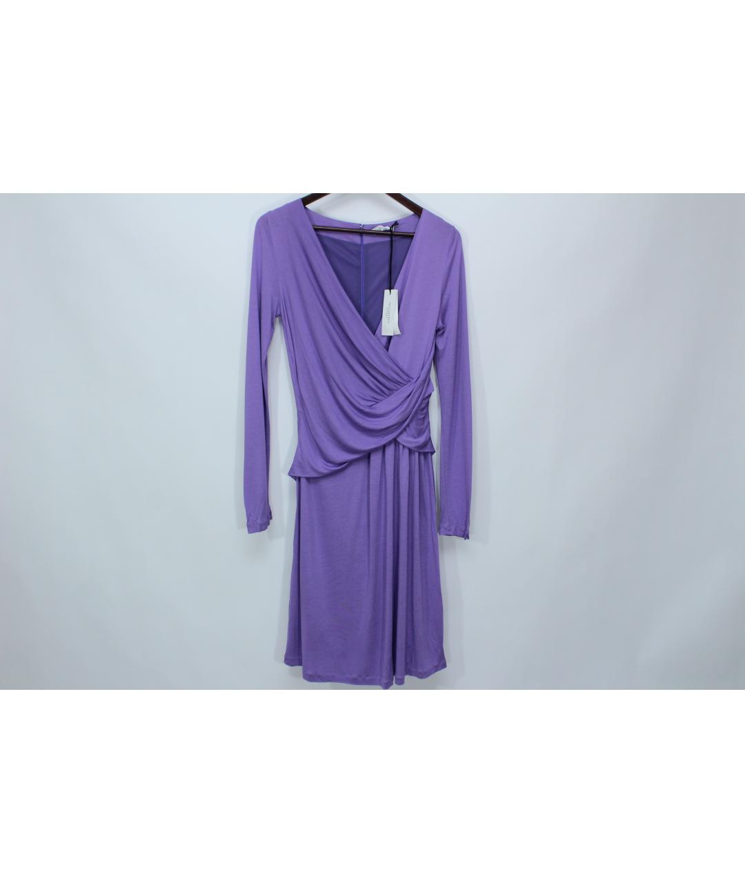 VERSACE Фиолетовое вискозное вечернее платье, фото 10