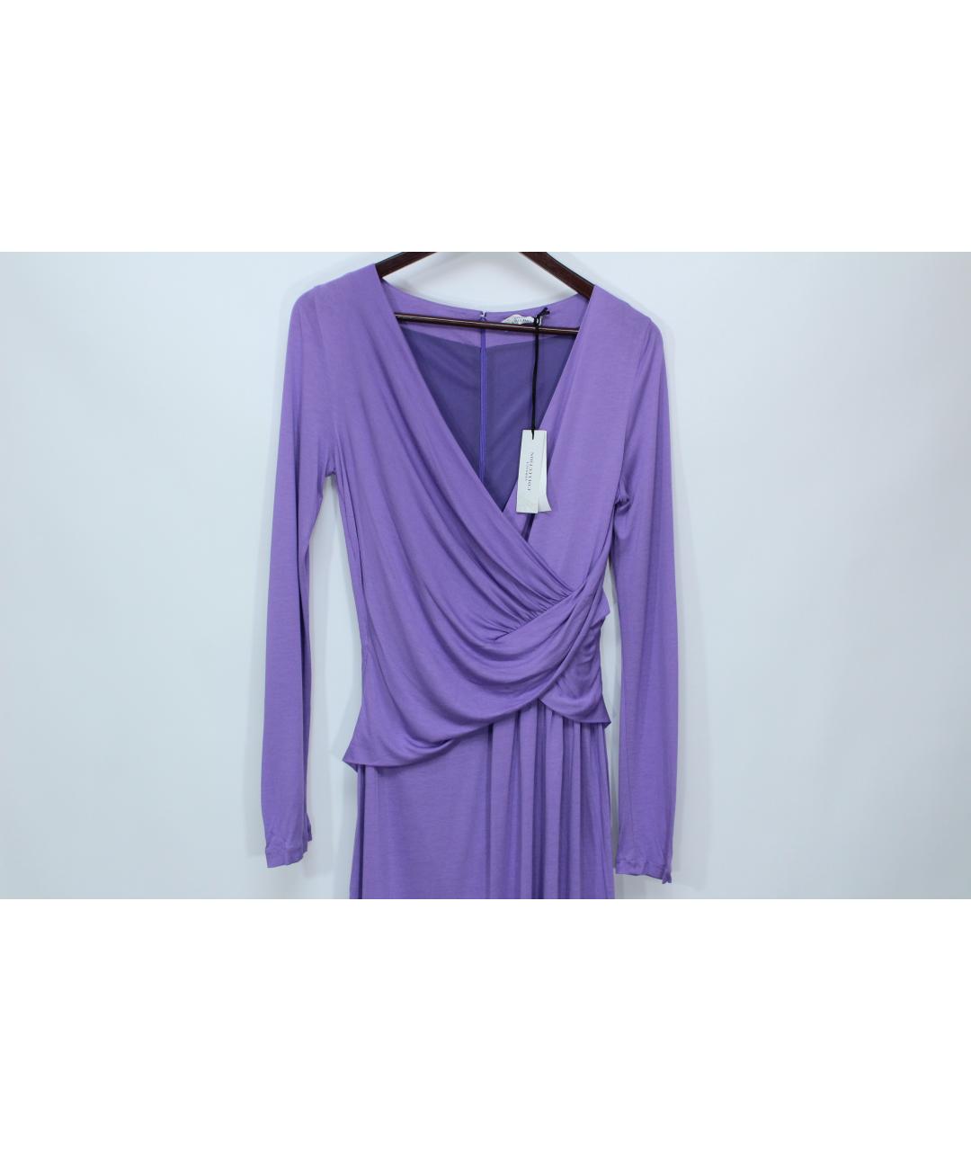 VERSACE Фиолетовое вискозное вечернее платье, фото 2