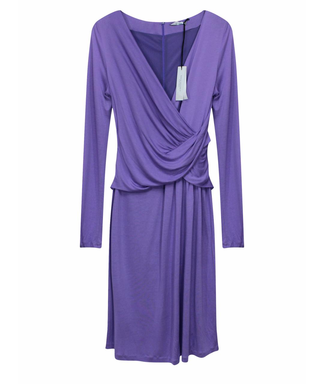 VERSACE Фиолетовое вискозное вечернее платье, фото 1