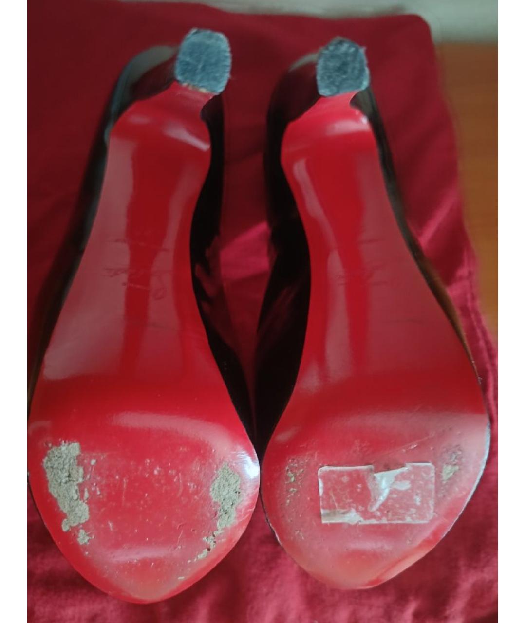 CHRISTIAN LOUBOUTIN Черные туфли из лакированной кожи, фото 5
