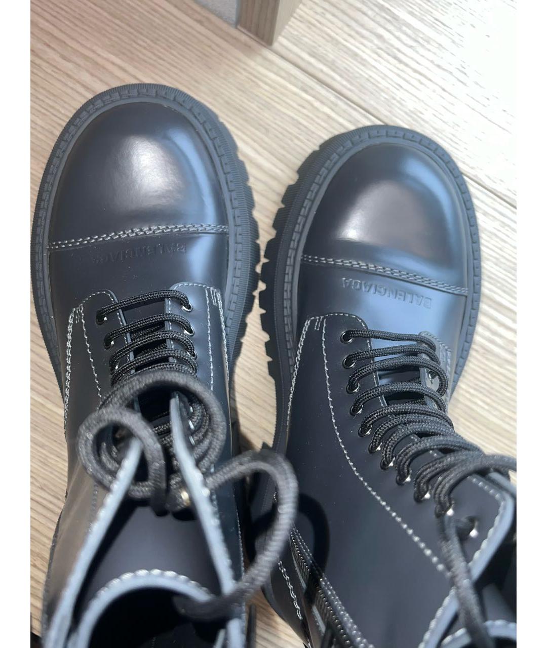 BALENCIAGA Серые кожаные ботинки, фото 3