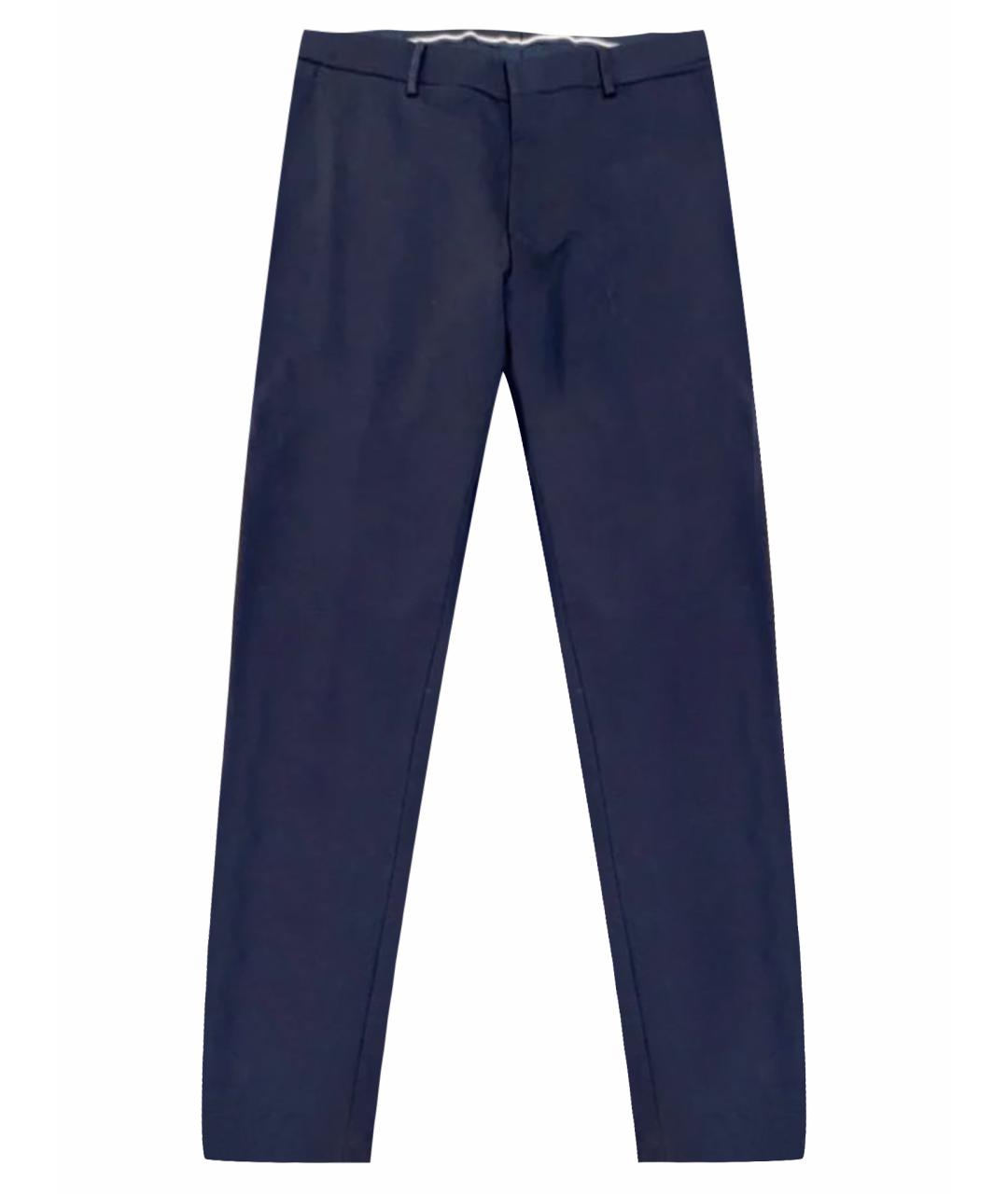 HUGO BOSS Темно-синие вискозные повседневные брюки, фото 1