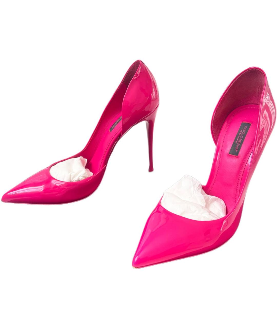 DOLCE&GABBANA Розовые туфли из лакированной кожи, фото 5
