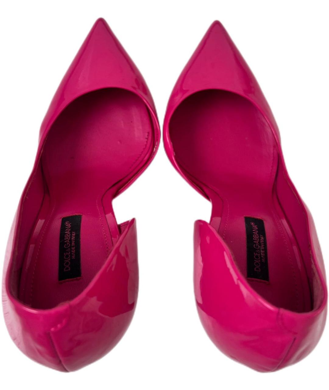 DOLCE&GABBANA Розовые туфли из лакированной кожи, фото 3