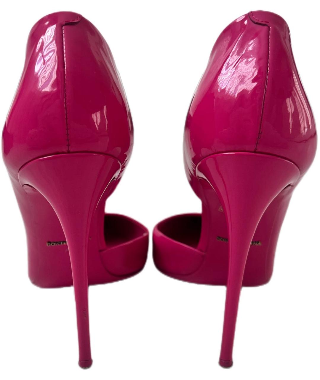 DOLCE&GABBANA Розовые туфли из лакированной кожи, фото 4
