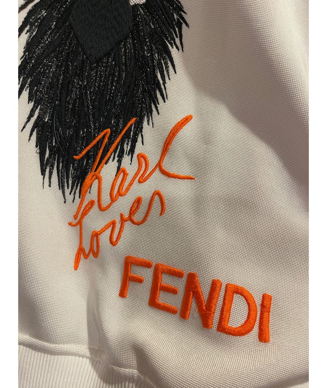 FENDI Белый кашемировый джемпер / свитер, фото 4