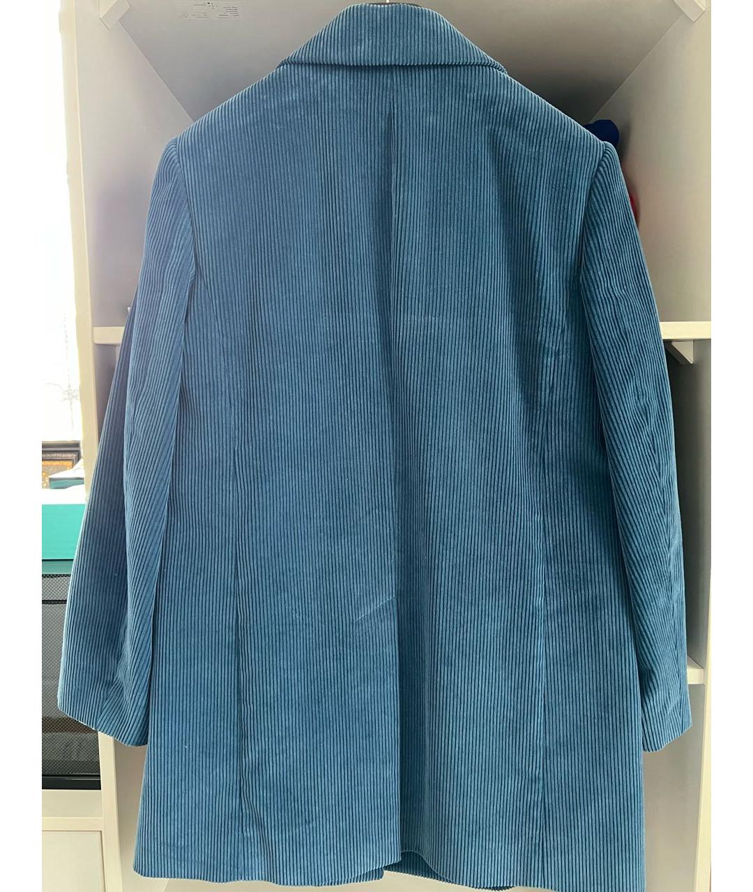 HELMUT LANG Синий хлопковый жакет/пиджак, фото 2