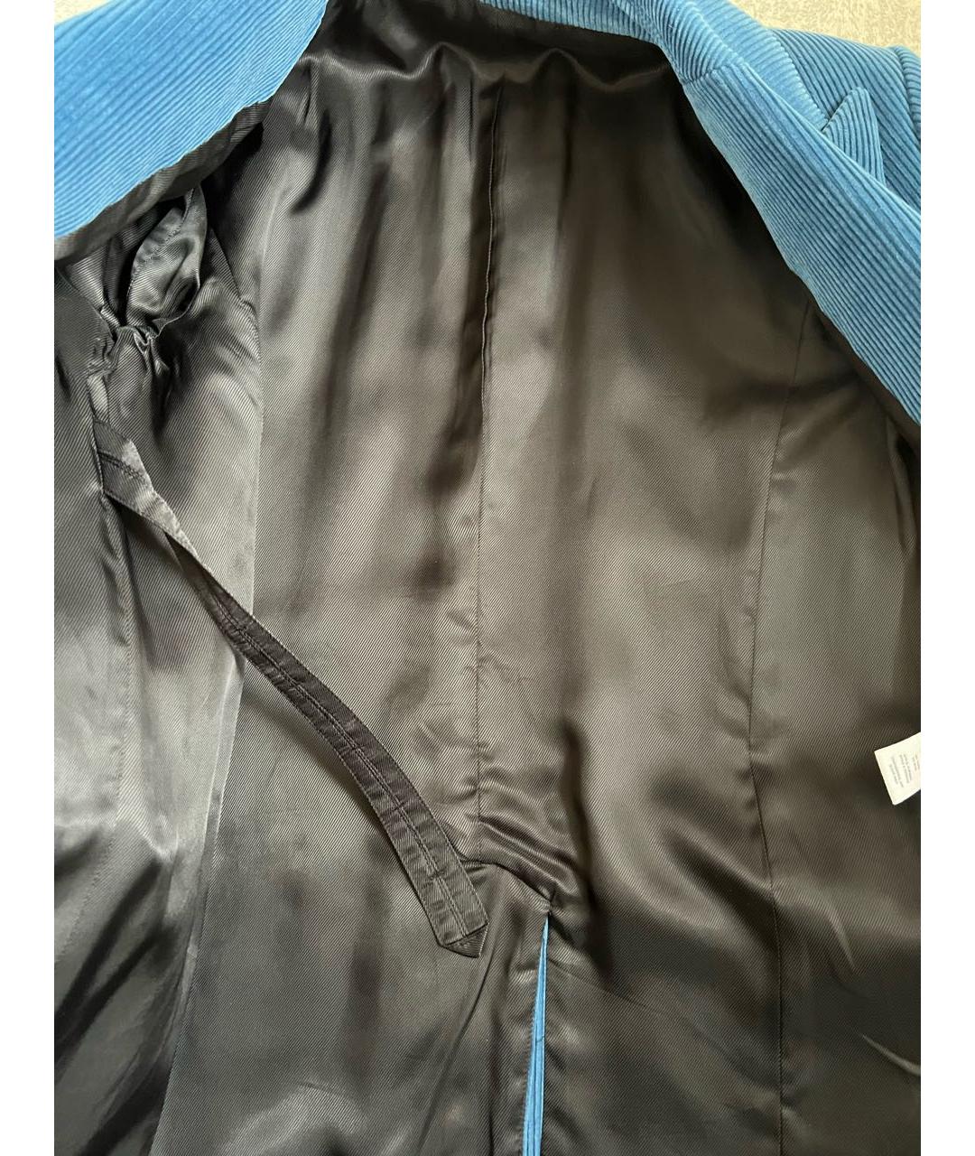 HELMUT LANG Синий хлопковый жакет/пиджак, фото 3