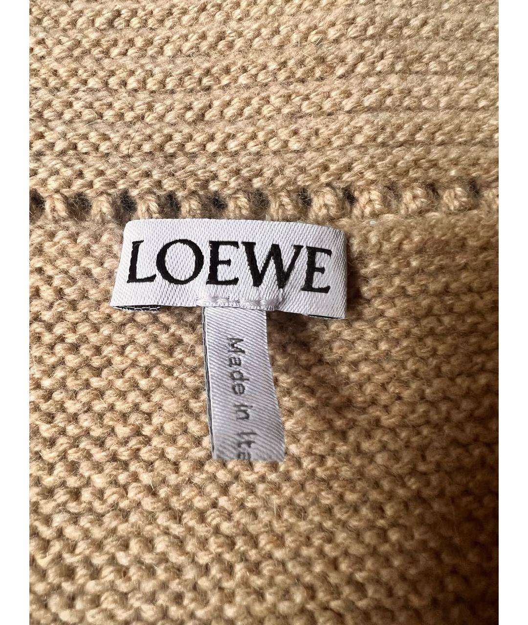 LOEWE Бежевый кашемировый джемпер / свитер, фото 4