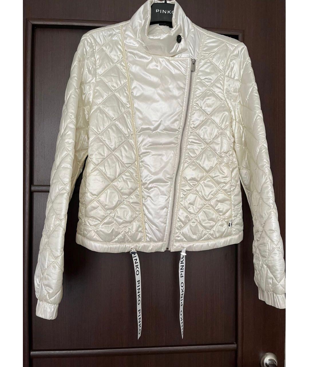 PINKO Белая полиэстеровая куртка, фото 9
