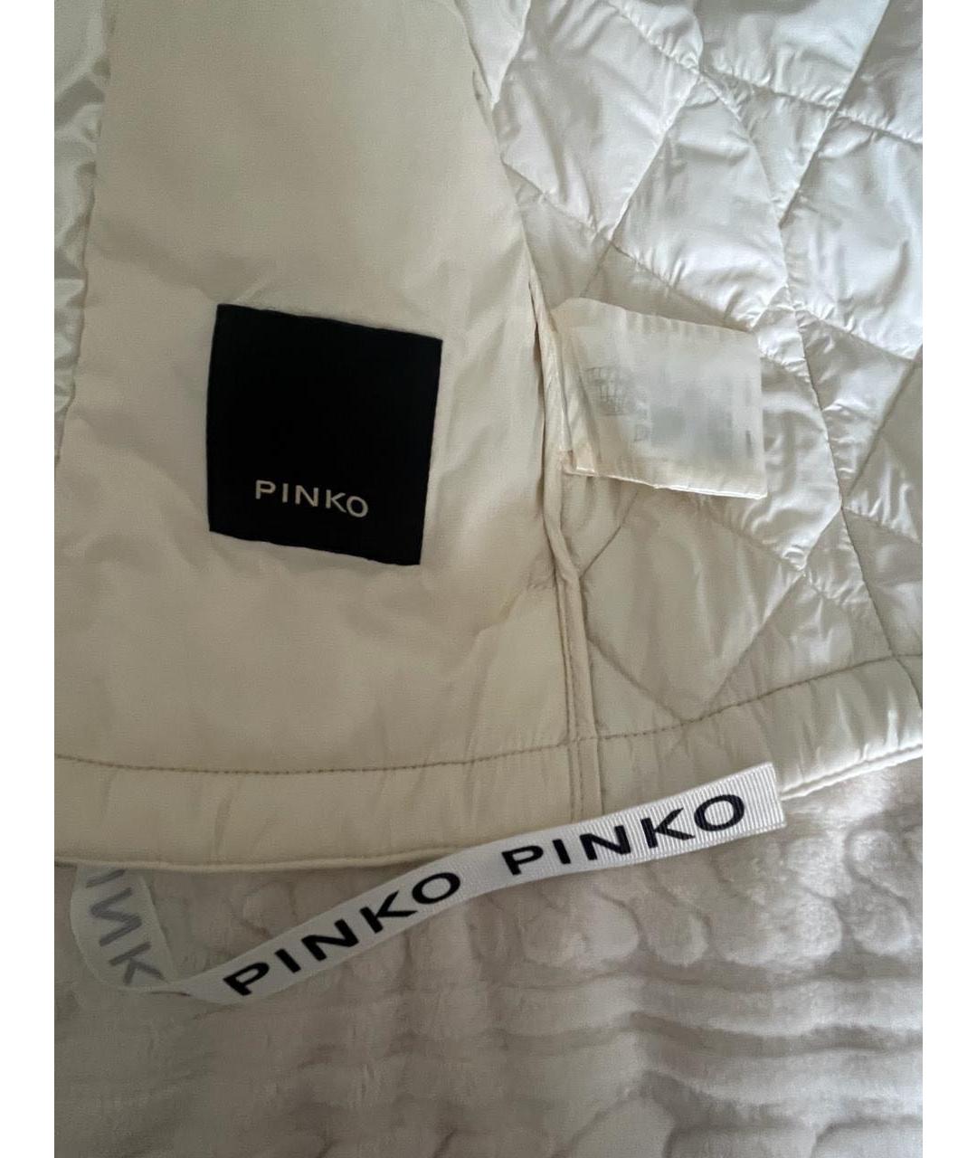 PINKO Белая полиэстеровая куртка, фото 3
